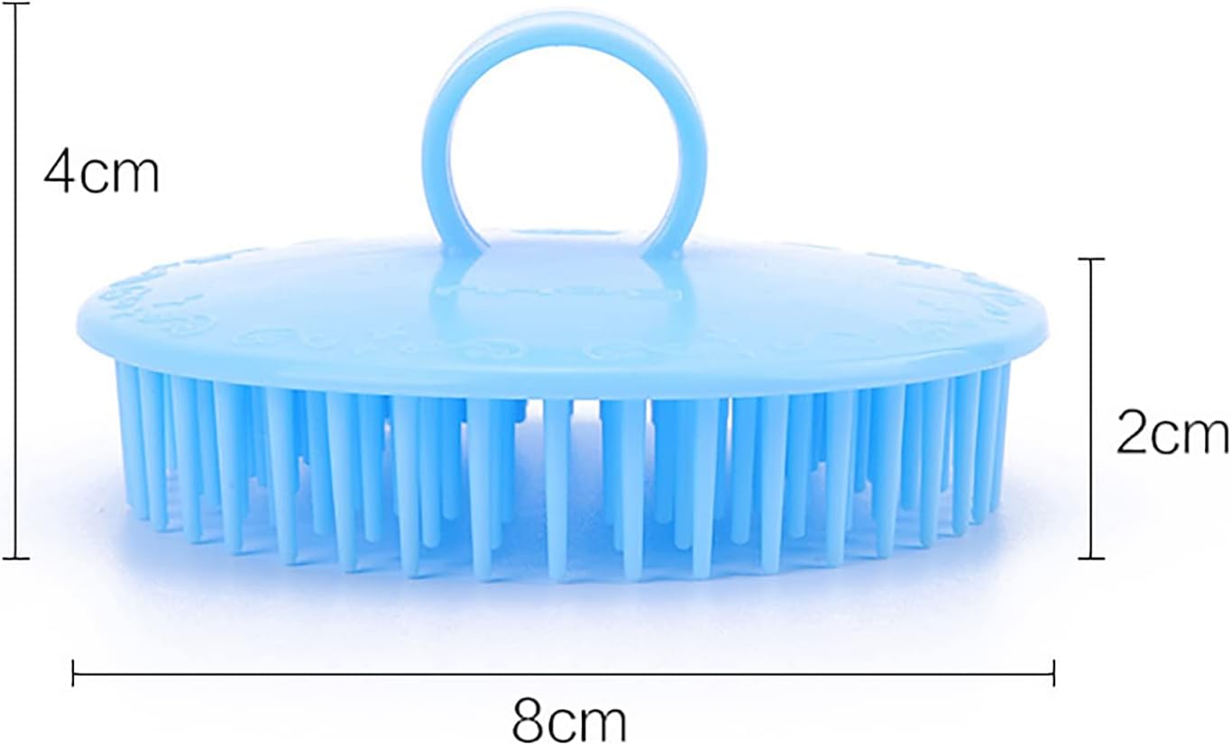 2 Pack Hair Scalp Massager Shampoo Brush Shower Head Scrubber Cleanser Massage Comb for Hair Growth Ease Dandruff Removal and Head Relaxation for Women and Men or Pets (Blue)