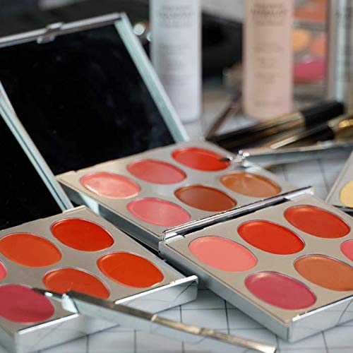 Jerome Alexander New Again Lipstick Palette & Retractable Brush, 6 Hot-Poured, Buildable & Blendable Smooth Matte Shades (Hot Colors)