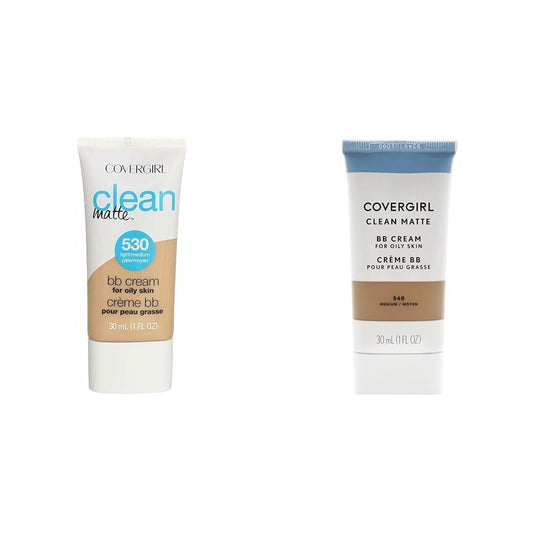 COVERGIRL Clean Matte BB Cream For Light & Medium Skin, Oil-Free, 2-Pack