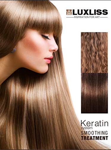Keratin Smoothing Treatment and Keratin Daily Care Shampoo & Conditioner Set Professional Results Straightens and Smooths Repair Hair