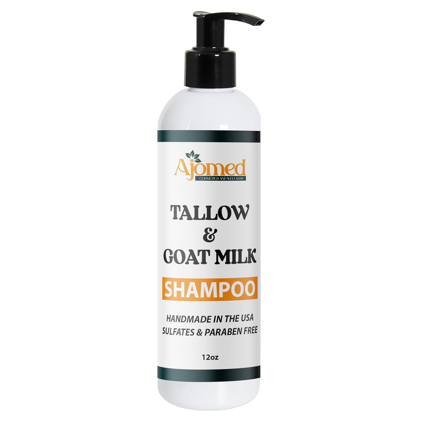 Beef Tallow Shampoo & Conditioner Set -Unscented Handmade tallow & goat milk shampoo for Damaged hair, all hair types- Moisturizing Shampoo- Sulfate, fragrance (SHAMPOO & CONDITIONER 12OZ)