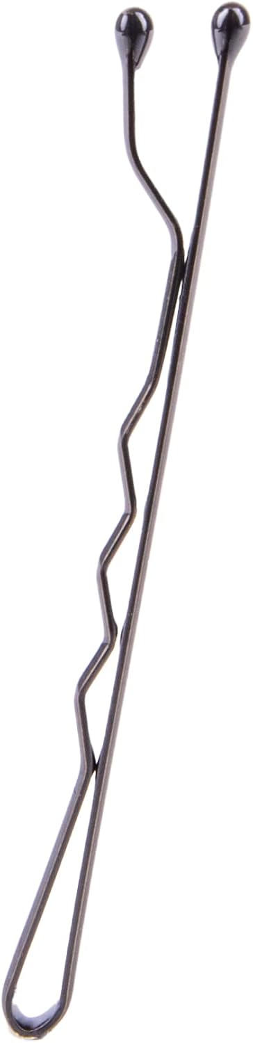 Amazon Basics Bobby Pins, Black Hair Pins for all Hair types, 48 Count
