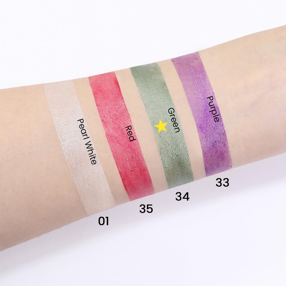 Kaely 2Pcs Cream Eyeshadow Sticks Set for Eyes Waterproof,Green Shimmer Eye shadow Stick Pencil Pen Bulk sombras en crema para ojos 34+34