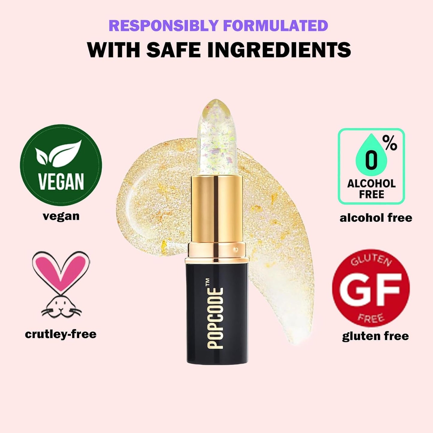 pH Lip Balm, Transparent Clear Color Changing Lipstick and Tinted Lip Balm Chapstick, Vegan & Cruelty Free Lip Tint, Hydrate & Nourish with JOJOBA and MEADOWFOAM SEED OIL, #002 Sapphire