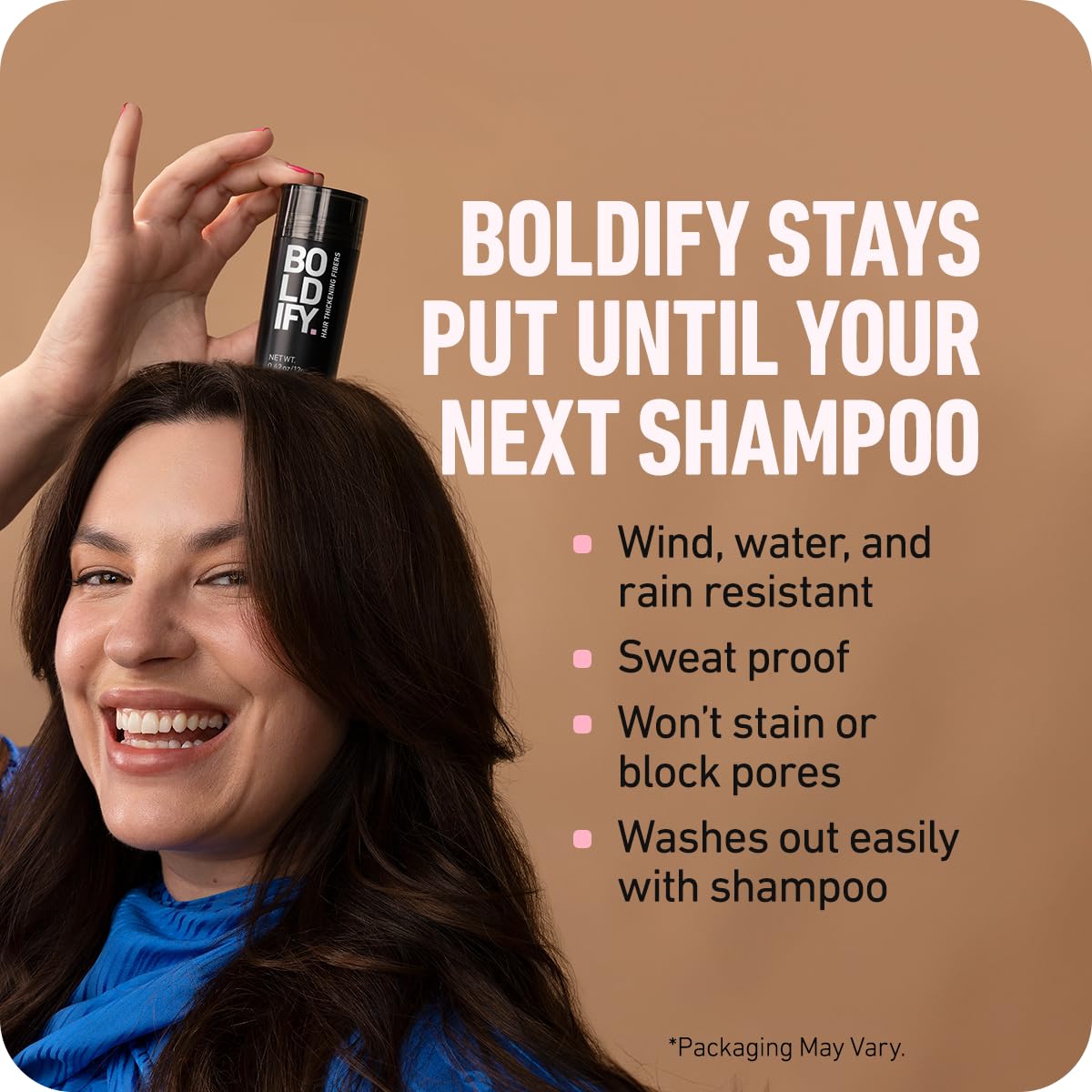 BOLDIFY Hair Fibers (28.5g) - Fill In Thinning and Fine Hair for an Instantly Fuller, Thicker Look - 14 Shades for Women & Men - Light Brown