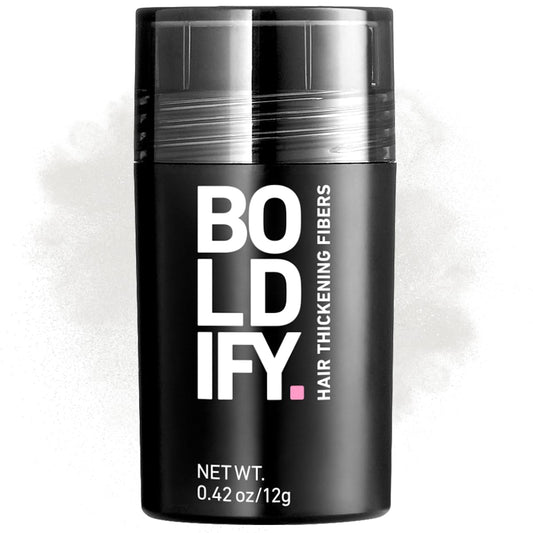 BOLDIFY Hair Fibers (12g) - Fill In Thinning and Fine Hair for an Instantly Fuller, Thicker Look - 14 Shades for Women & Men - White