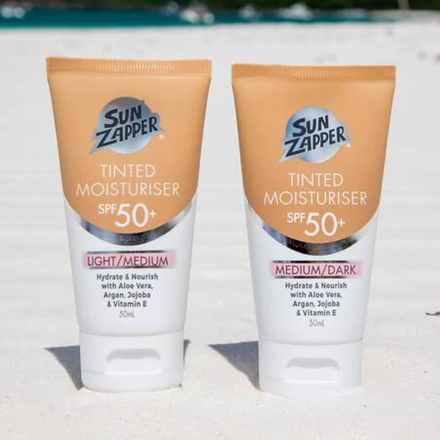 Sun Zapper BB Cream Tinted Moisturiser SPF 50+ Aloe Vera, Kakadu Plum, Jojoba, Vitamin E 50mL 1.69oz (Medium/Dark) Moisturizer Made in Australia