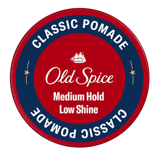 Old Spice Classic Pomade for Men, Medium Hold, Low Shine, Men's Hair Styling, 2.22 Oz