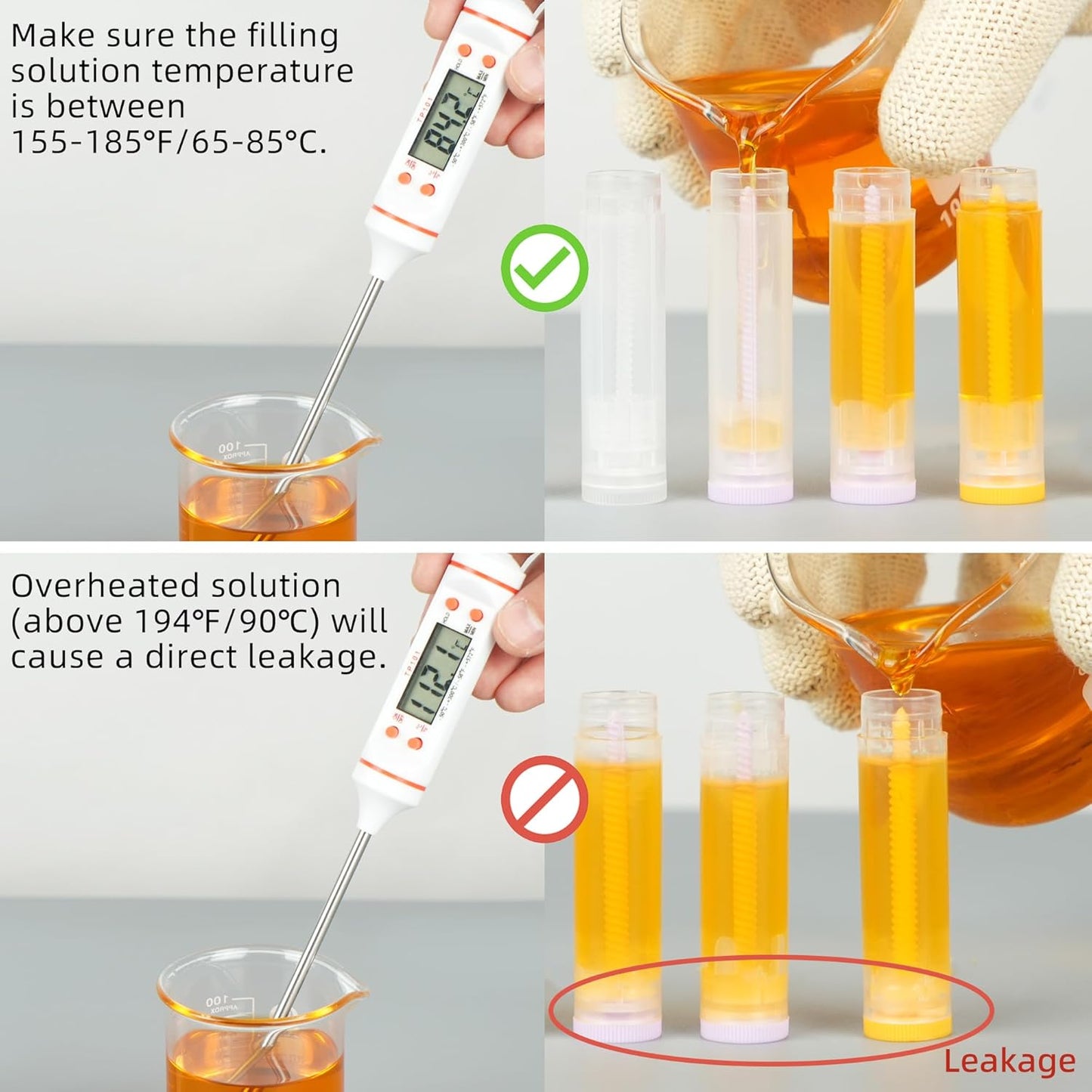 LotFancy Lip Balm Tubes Empty, 60PCS 5.5ml (3/16 Oz), Clear Lip Balm Container Tubes with Pink Caps, BPA Free & Leak Free, Refillable