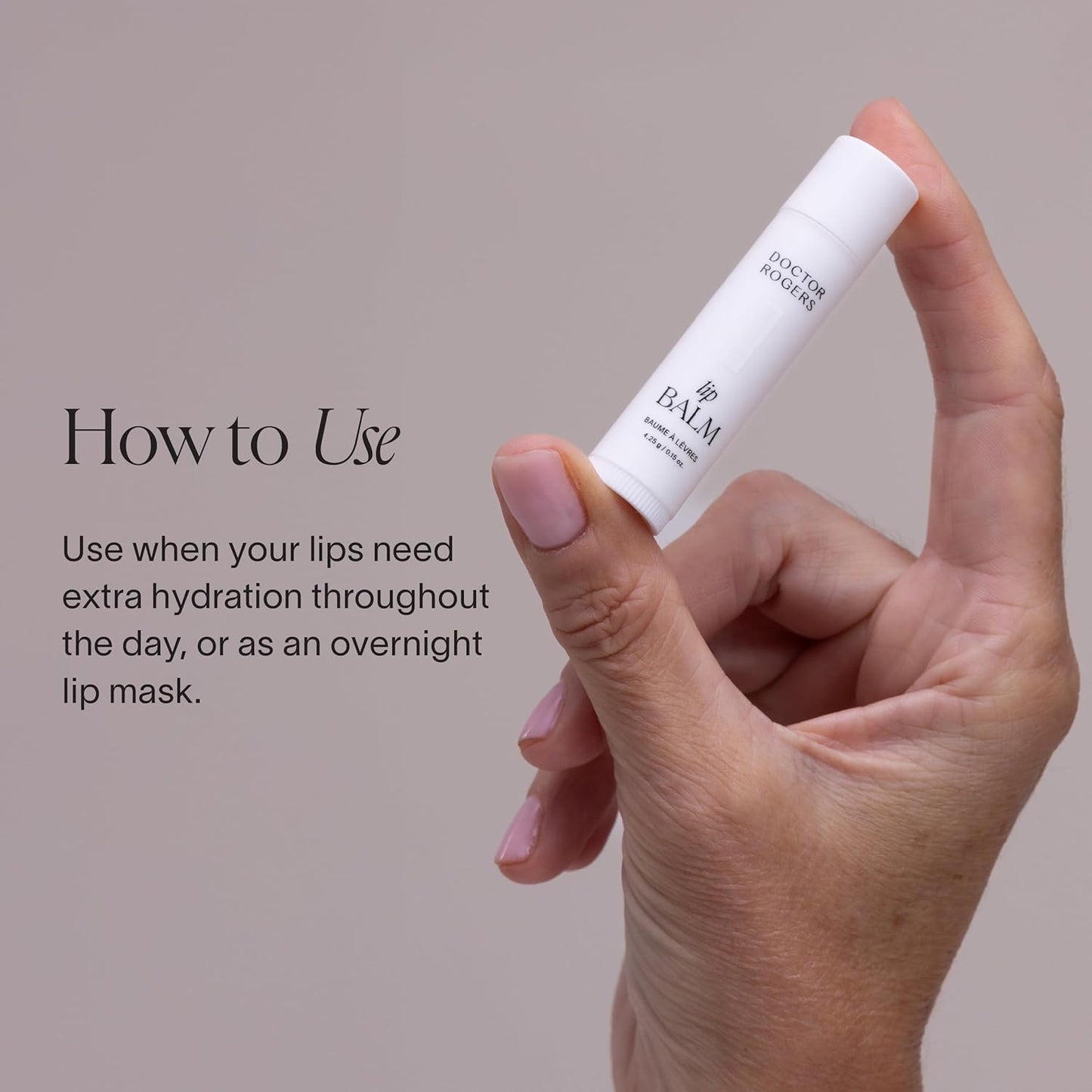 Doctor Rogers Lip Balm. Hydrating & Softening Lip Moisturizer for Very Dry Lips, Natural & Hypoallergenic, 0.15 Ounce (4.25 g), Pack of 3 tubes