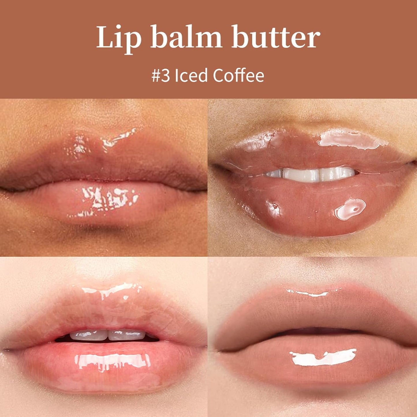Summer Special Lip Butter Balm - Ultra-Hydrating, Nourishing Lip Care with Natural Ingredients, Shea Butter & Olive Butter, Soothes & Softens Dry Lips (#3 lced Coffee, 0.5 Fl Oz (Pack of 1))