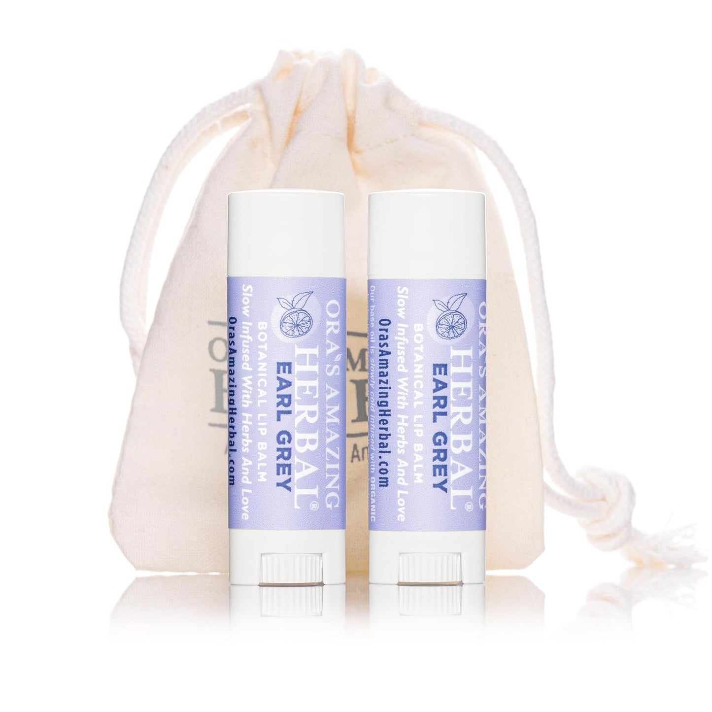 Therapeutic Intensive Lip Repair Treatment Balm 2 Pak For Dry and Cracked Lips - Natural Earl Grey Bergamot Essential Oil Scent, Herbal Infused, BPA, Paraben Free, Ora's Amazing Herbal