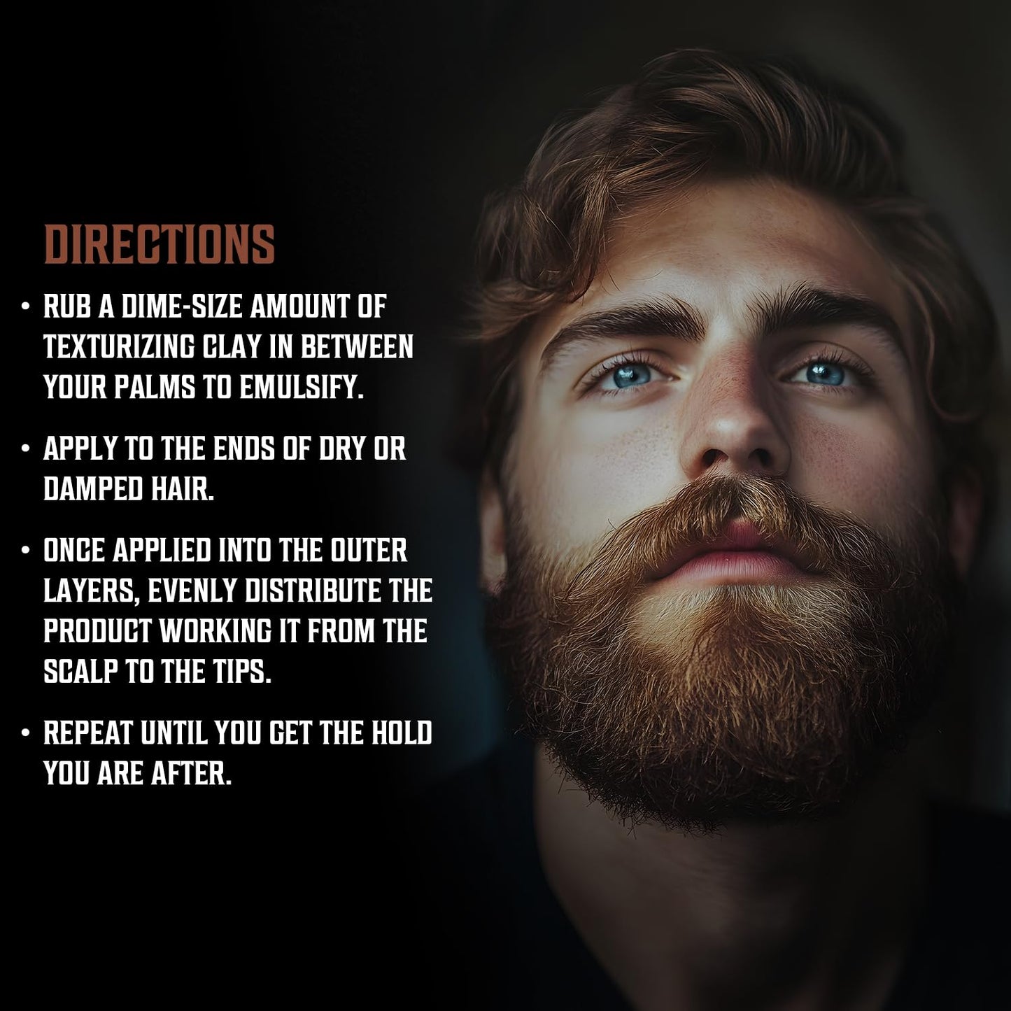 Viking Revolution Sandalwood Hair Clay for Men - Matte Finish Mens Hair Clay - Texturizing Clay Hair Product Men with Jojoba and Vitamin E - Clay Pomade for Men Effortless Hair Styling Cream (2 oz)