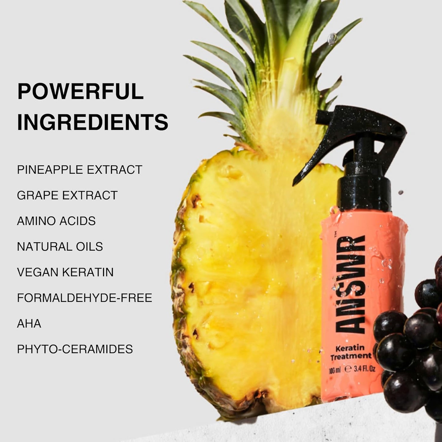 ANSWR At Home Brazilian Keratin Hair Treatment for All Hair Types – Deep Nourishment, Eliminates Frizz, Salon Results At Home, Sulfate-Free, Safe for Colored Hair, 90 Day Lasting results (Kit)