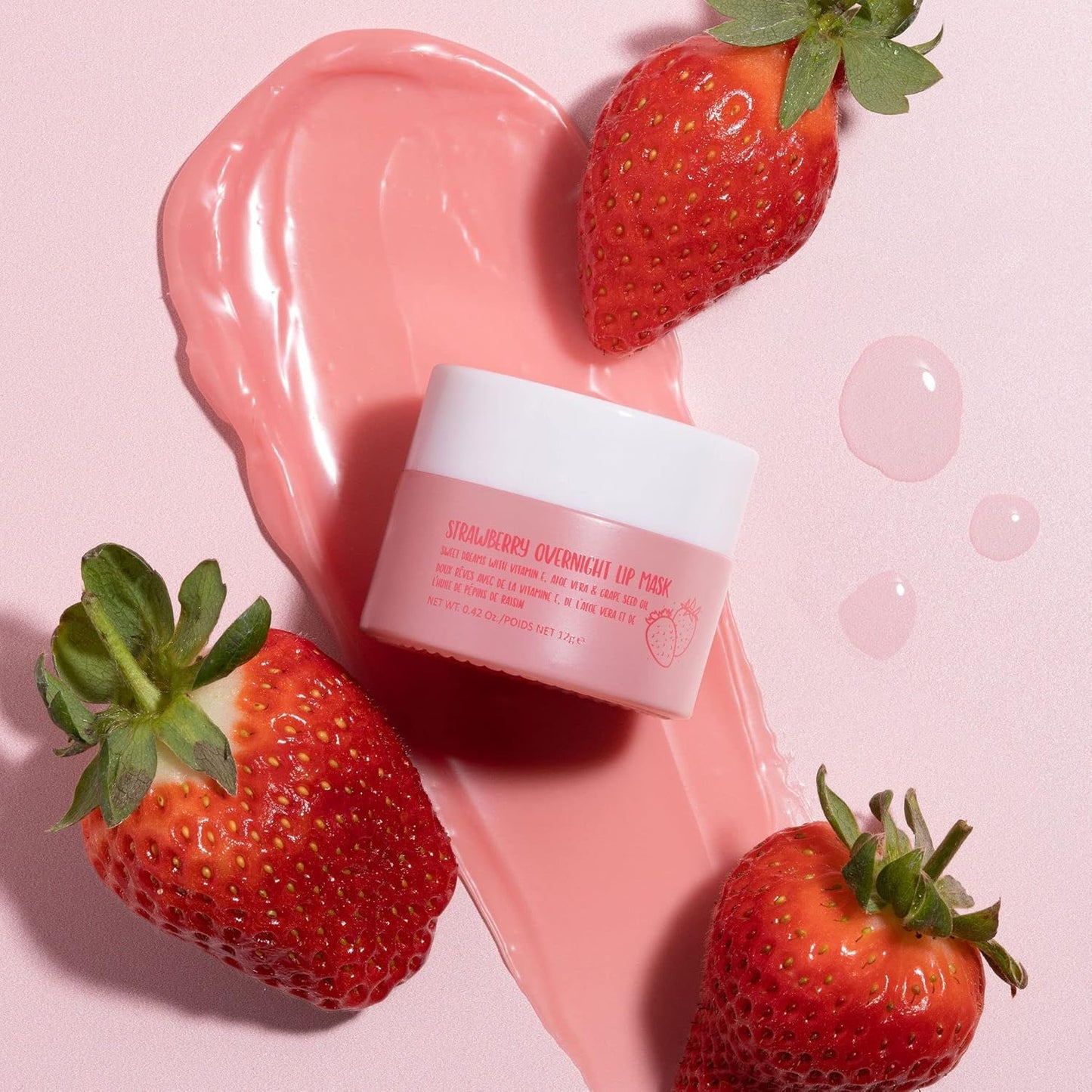 W7 Sweet Dreams Overnight Lip Mask Trio - Strawberry, Apple & Grapefruit Flavor Gift Set - Vitamin E, Aloe Vera and Grape Seed Oil - For Hydrated, Full Looking & Irresistible Lips