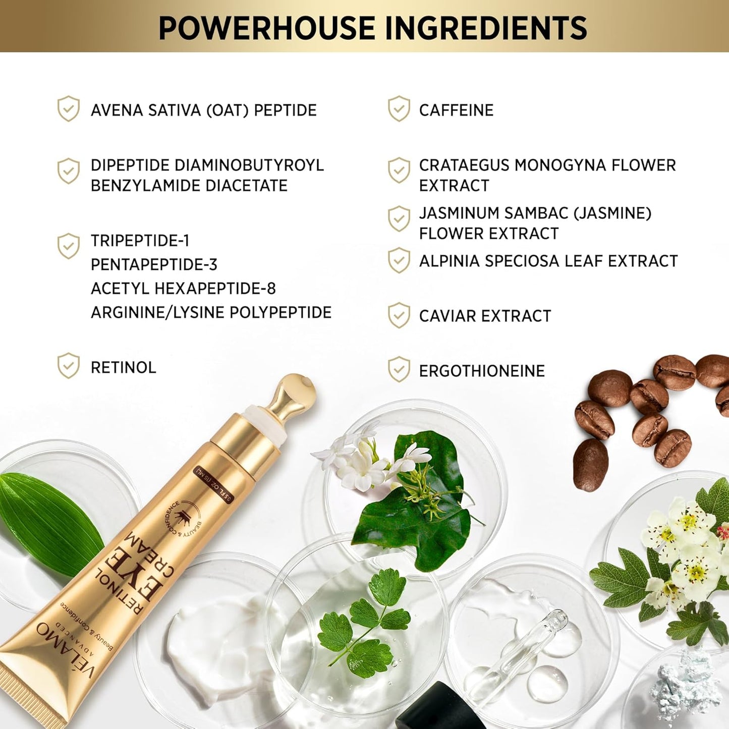 Rapid Reduction Retinol Eye Cream: Under Eye Cream Instantly Reduces Wrinkles Fine Lines Under Eye Bags Puffiness Dark Circles Crow's Feet - Rapid Face Lifting Tightening Firming 1 OZ/15G